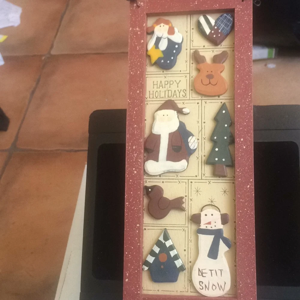 FINAL MARKDOWN 3D happy holidays Plaque